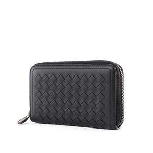 NWT Bottega Veneta Woven Nappa Zip Around Wallet